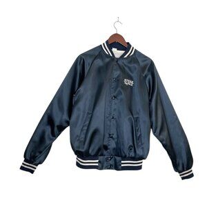 Vintage Steak And Ale Restaurant Blue Bomber Jacket Size Large